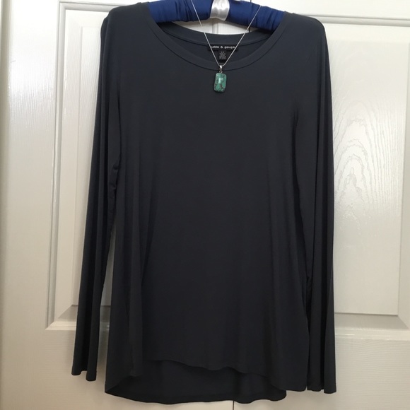 Cable & Gauge soft and silky long sleeve grey top - Picture 5 of 11